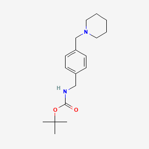 molecular formula C18H28N2O2 B8719509 (4-Piperidin-1-ylmethyl-benzyl)-carbamic acid tert-butyl ester 