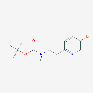 molecular formula C12H17BrN2O2 B8719512 1,1-Dimethylethyl [2-(5-bromo-2-pyridinyl)ethyl]carbamate 