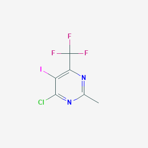 molecular formula C6H3ClF3IN2 B8719525 4-Chloro-5-iodo-2-methyl-6-(trifluoromethyl)pyrimidine 