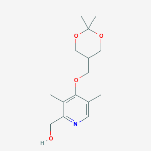 molecular formula C15H23NO4 B8719549 (4-((2,2-Dimethyl-1,3-dioxan-5-yl)methoxy)-3,5-dimethylpyridin-2-yl)methanol 
