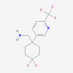(4,4-Difluoro-1-(6-(trifluoromethyl)pyridin-3-yl)cyclohexyl)methanamine