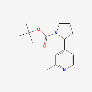 molecular formula C15H22N2O2 B8719593 tert-Butyl 2-(2-methylpyridin-4-yl)pyrrolidine-1-carboxylate 