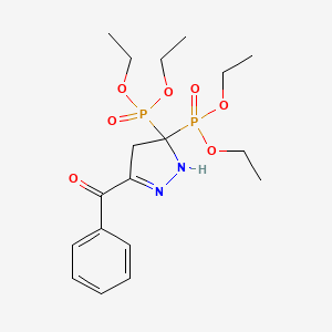 molecular formula C18H28N2O7P2 B8719594 Tetraethyl (5-benzoyl-2,4-dihydro-3H-pyrazol-3-ylidene)bisphosphonate CAS No. 132508-02-2