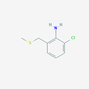 molecular formula C8H10ClNS B8719612 2-Chloro-6-methylsulfanylmethyl-phenylamine CAS No. 34774-88-4