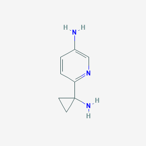 molecular formula C8H11N3 B8719628 6-(1-Amino-cyclopropyl)-pyridin-3-ylamine 