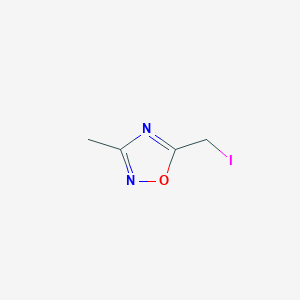 molecular formula C4H5IN2O B8719631 5-(Iodomethyl)-3-methyl-1,2,4-oxadiazole 
