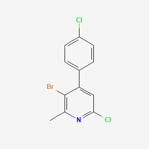 molecular formula C12H8BrCl2N B8719672 3-Bromo-6-chloro-4-(4-chlorophenyl)-2-methylpyridine CAS No. 917969-73-4