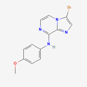 molecular formula C13H11BrN4O B8719708 3-Bromo-N-(4-methoxyphenyl)imidazo[1,2-a]pyrazin-8-amine CAS No. 787590-51-6