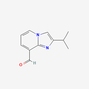 molecular formula C11H12N2O B8719799 2-Propan-2-ylimidazo[1,2-a]pyridine-8-carbaldehyde CAS No. 1033434-51-3