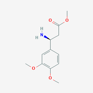 molecular formula C12H17NO4 B8719808 methyl (3S)-3-amino-3-(3,4-dimethoxyphenyl)propanoate 