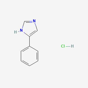 molecular formula C9H9ClN2 B8719878 Imidazole, 4-phenyl-, hydrochloride CAS No. 40864-48-0