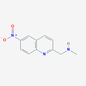 molecular formula C11H11N3O2 B8719895 2-(Methylaminomethyl)-6-nitroquinoline 