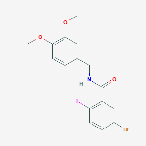 5-bromo-N-[(3,4-dimethoxyphenyl)methyl]-2-iodobenzamide