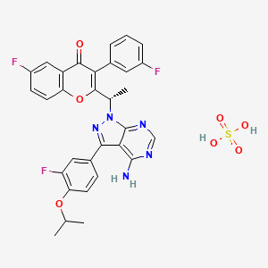 molecular formula C31H26F3N5O7S B8720015 TGR-1202 (sulfate) 