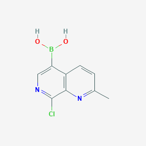 (8-Chloro-2-methyl-1,7-naphthyridin-5-yl)boronic acid