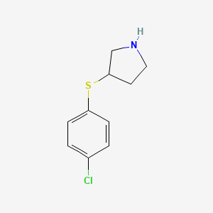 molecular formula C10H12ClNS B8720073 3-[(4-Chlorophenyl)thio]pyrrolidine 