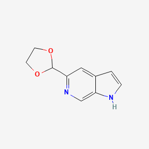 molecular formula C10H10N2O2 B8720094 5-(1,3-dioxolan-2-yl)-1H-pyrrolo[2,3-c]pyridine 