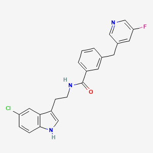 molecular formula C23H19ClFN3O B8720194 N-(2-(5-Chloro-1H-indol-3-yl)ethyl)-3-((5-fluoropyridin-3-yl)methyl)benzamide 