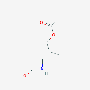 molecular formula C8H13NO3 B8720229 2-(4-Oxoazetidin-2-yl)propyl acetate CAS No. 75486-37-2