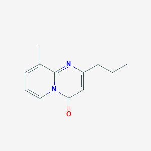 molecular formula C12H14N2O B8720312 9-Methyl-2-propyl-4H-pyrido[1,2-a]pyrimidin-4-one CAS No. 59562-54-8