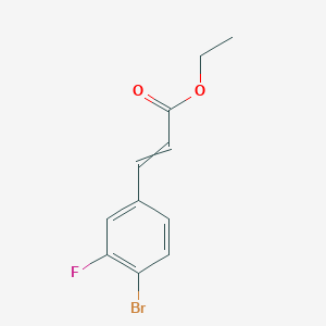 molecular formula C11H10BrFO2 B8720330 Ethyl 3-(4-bromo-3-fluorophenyl)prop-2-enoate CAS No. 923266-16-4