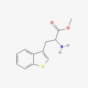molecular formula C12H13NO2S B8720380 Methyl 2-amino-3-(benzo[b]thiophen-3-yl)propanoate 
