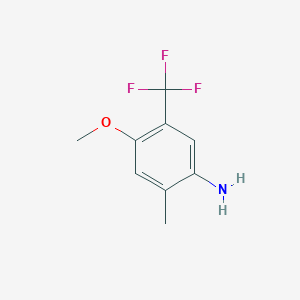 molecular formula C9H10F3NO B8720381 Benzenamine, 4-methoxy-2-methyl-5-(trifluoromethyl)- 