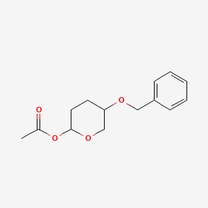 molecular formula C14H18O4 B8720477 5-(benzyloxy)tetrahydro-2H-pyran-2-yl acetate 