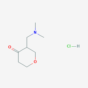 molecular formula C8H16ClNO2 B8720509 3-Dimethylaminomethyltetrahydropyran-4-one hydrochloride CAS No. 112775-96-9