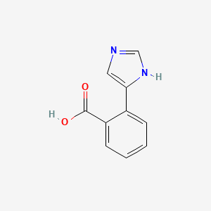 molecular formula C10H8N2O2 B8720589 2-(1H-Imidazol-4-yl)benzoic acid 
