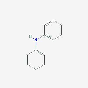 molecular formula C12H15N B8720607 Benzenamine, N-1-cyclohexen-1-yl- CAS No. 10592-26-4