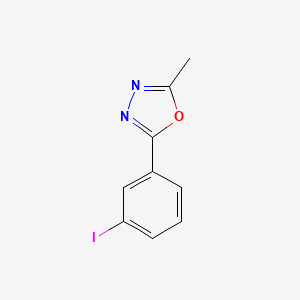 molecular formula C9H7IN2O B8720614 2-(3-Iodophenyl)-5-methyl-1,3,4-oxadiazole 