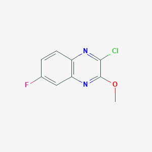 molecular formula C9H6ClFN2O B8720663 2-Chloro-6-fluoro-3-methoxyquinoxaline 