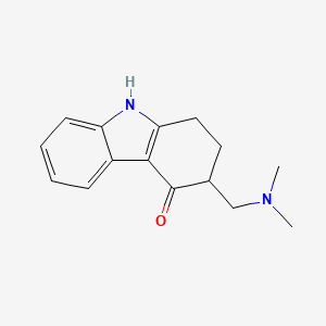 molecular formula C15H18N2O B8720675 3-(Dimethylaminomethyl)-1,2,3,9-tetrahydro-4H-carbazole-4-one 