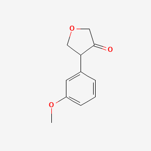 molecular formula C11H12O3 B8720681 3(2H)-Furanone, dihydro-4-(3-methoxyphenyl)- 