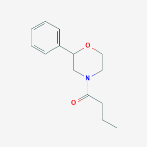 molecular formula C14H19NO2 B8720688 1-(2-Phenylmorpholino)butan-1-one 