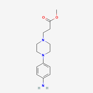 molecular formula C14H21N3O2 B8720690 Methyl 3-[4-(4-aminophenyl)piperazin-1-yl]propanoate CAS No. 399011-43-9