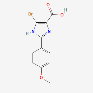 molecular formula C11H9BrN2O3 B8720714 4-Bromo-2-(4-methoxyphenyl)imidazole-5-carboxylic acid 