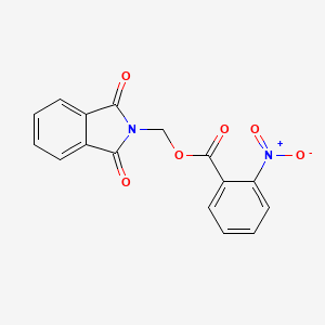 molecular formula C16H10N2O6 B8720881 Phthalimidomethyl o-nitrobenzoate 