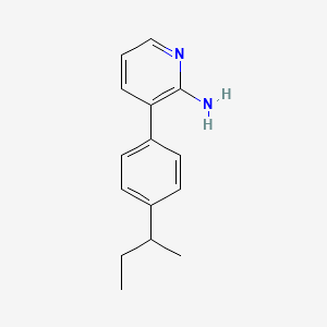 molecular formula C15H18N2 B8720908 3-[4-(1-Methylpropyl)phenyl]pyridin-2-amine 