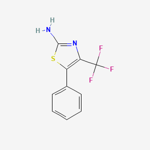 molecular formula C10H7F3N2S B8720951 2-Amino-5-phenyl-4-(trifluoromethyl)thiazole 