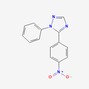 molecular formula C14H10N4O2 B8721034 1-Phenyl-5-(p-nitrophenyl)-1H-1,2,4-triazole 