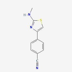 molecular formula C11H9N3S B8721040 4-(2-Methylamino-thiazol-4-yl)-benzonitrile 