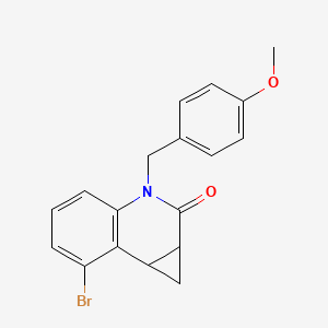 molecular formula C18H16BrNO2 B8721104 7-Bromo-3-(4-methoxybenzyl)-3,7b-dihydro-1H-cyclopropa[c]quinolin-2(1aH)-one 