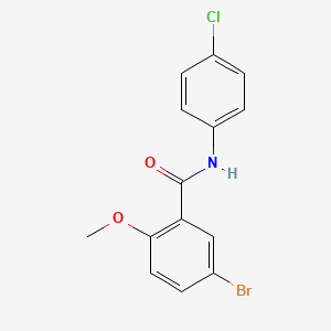 molecular formula C14H11BrClNO2 B8721108 5-bromo-N-(4-chlorophenyl)-2-methoxybenzamide 
