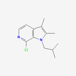molecular formula C13H17ClN2 B8721113 7-Chloro-1-isobutyl-2,3-dimethyl-1H-pyrrolo[2,3-c]pyridine CAS No. 874014-30-9