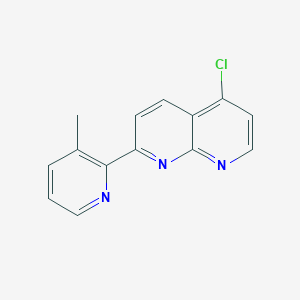 molecular formula C14H10ClN3 B8721134 5-Chloro-2-(3-methylpyridin-2-yl)-1,8-naphthyridine CAS No. 832692-80-5