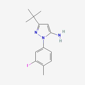 B8721280 3-tert-Butyl-1-(3-iodo-4-methylphenyl)-1H-pyrazol-5-amine CAS No. 294852-50-9