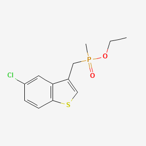 molecular formula C12H14ClO2PS B8721292 5-Chloro-3-[[ethoxy(methyl)phosphoryl]methyl]-1-benzothiophene CAS No. 862094-19-7