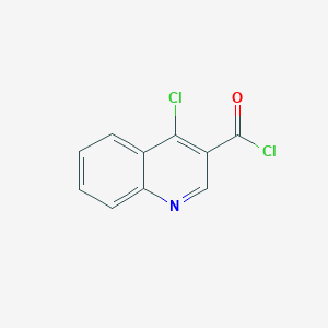 molecular formula C10H5Cl2NO B8721357 4-Chloroquinoline-3-carbonyl chloride 